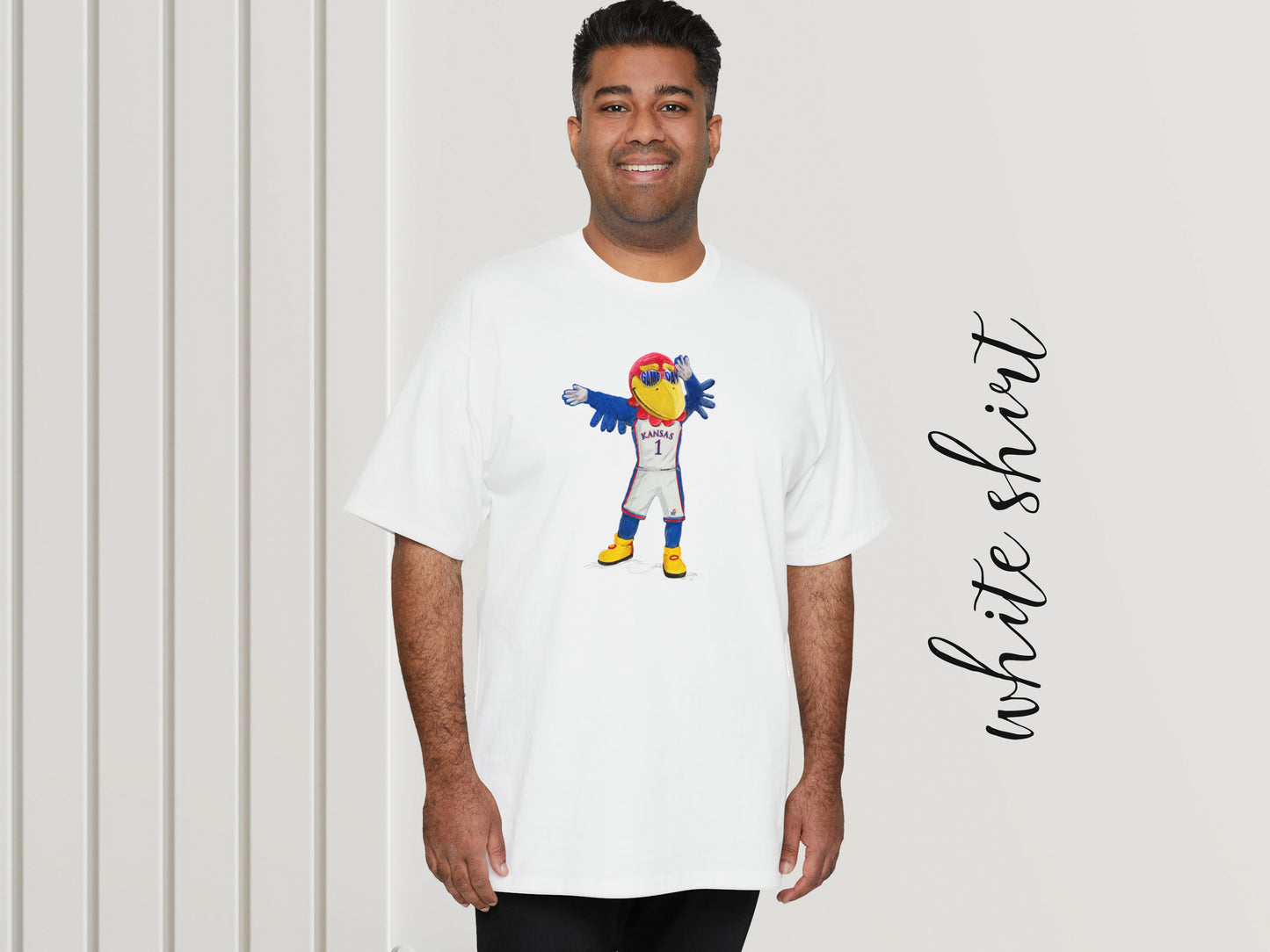 Tall Unisex Kansas Game Day Jayhawks Tee | Wave the Wheat | Ultra Cotton® | Tees | Men | Women | Kansas | Illustration