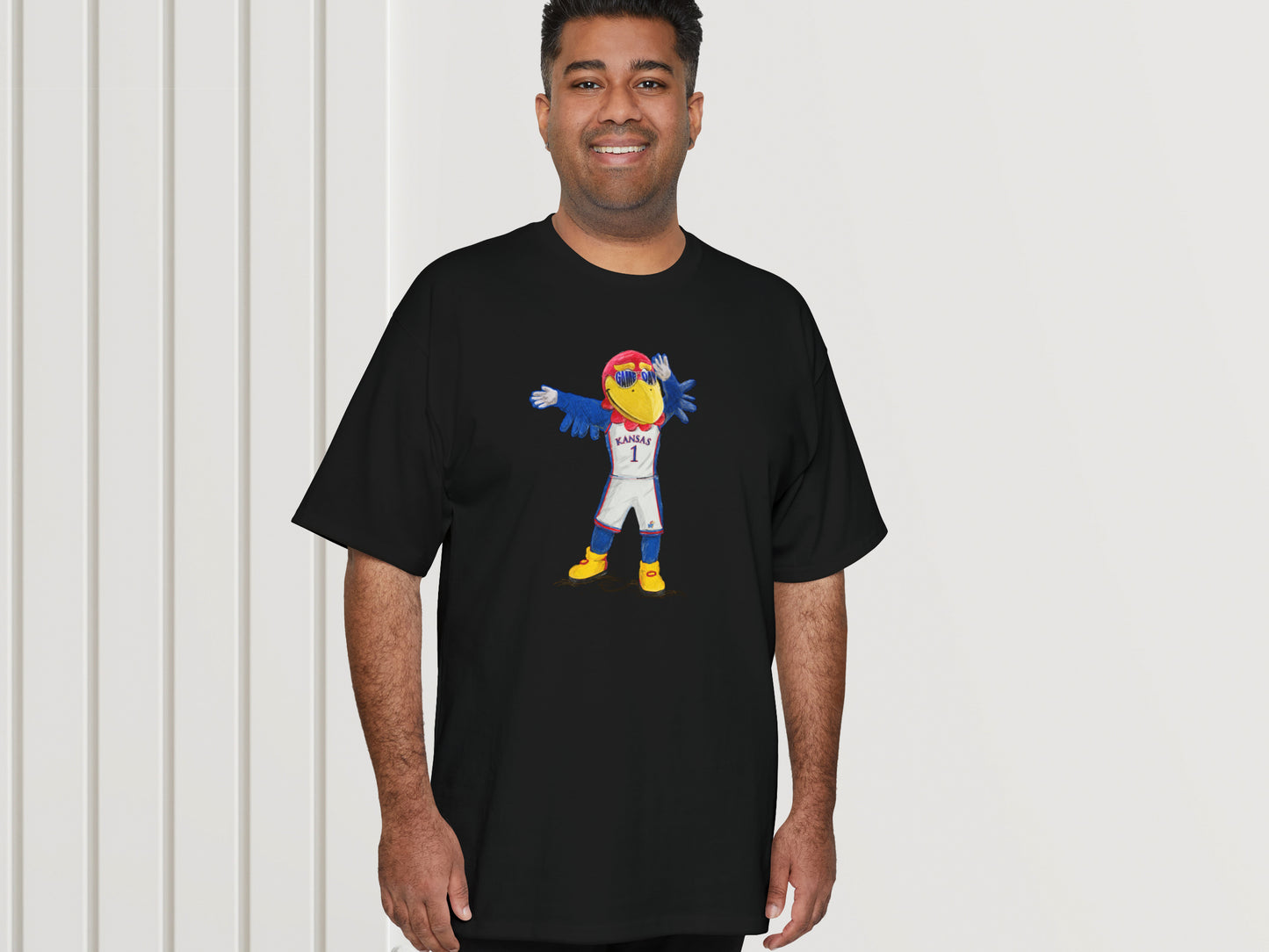 Tall Unisex Kansas Game Day Jayhawks Tee | Wave the Wheat | Ultra Cotton® | Tees | Men | Women | Kansas | Illustration