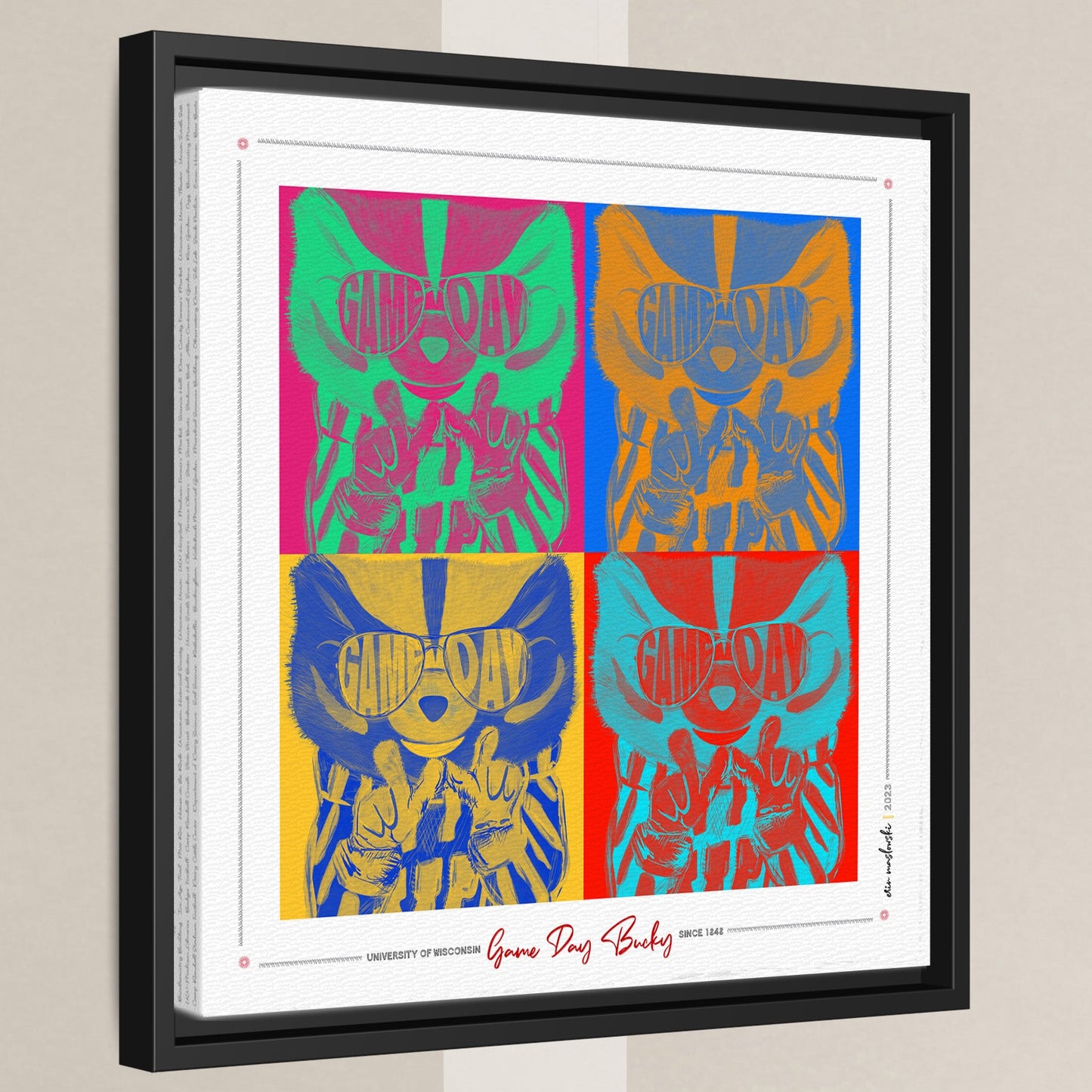 UW Game Day Pop Art : Wisconsin Canvas Print