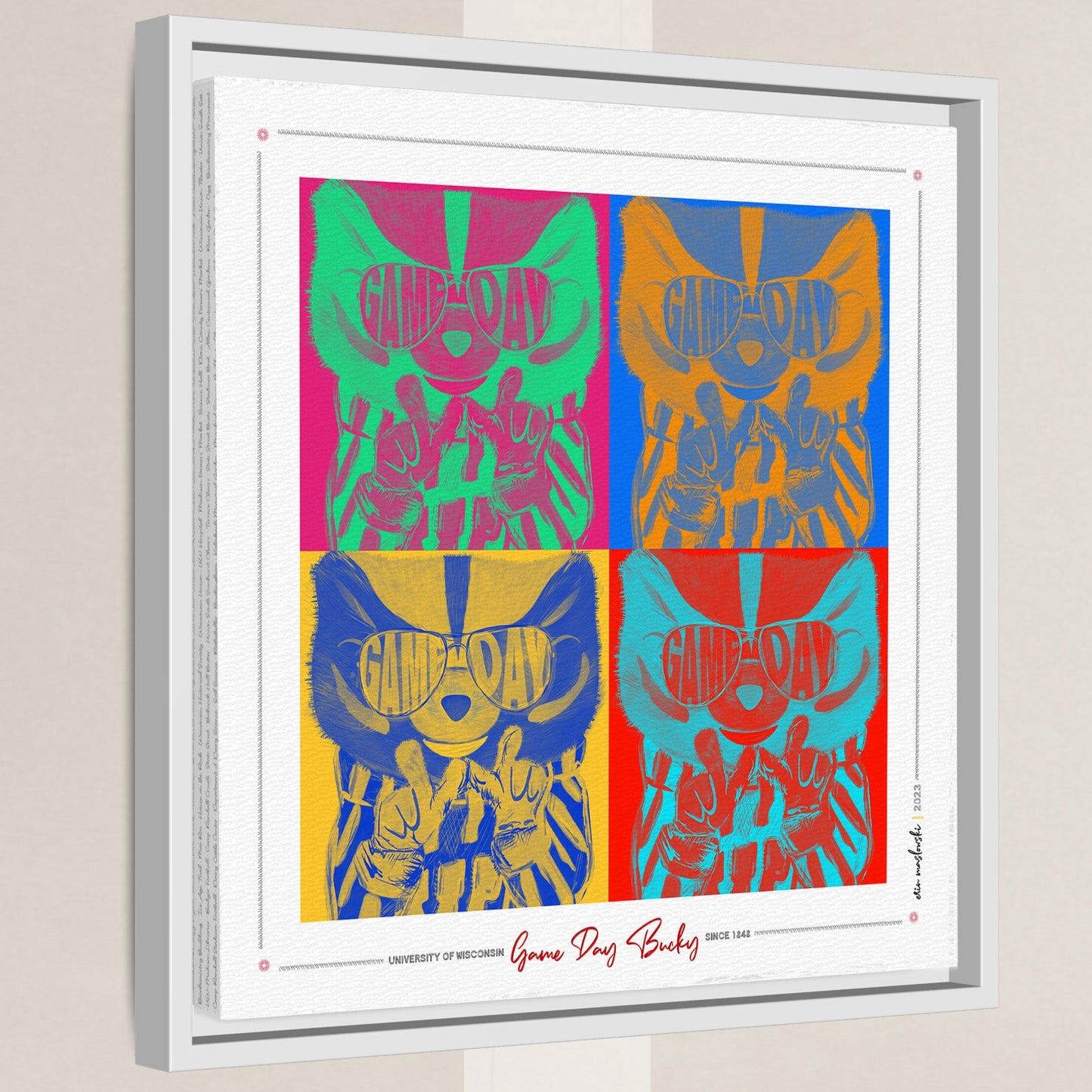 UW Game Day Pop Art : Wisconsin Canvas Print