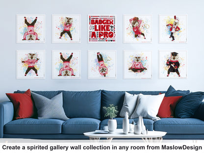 UW Bucky Badger Just Dance Art: Wisconsin Hula Hoop Canvas Print