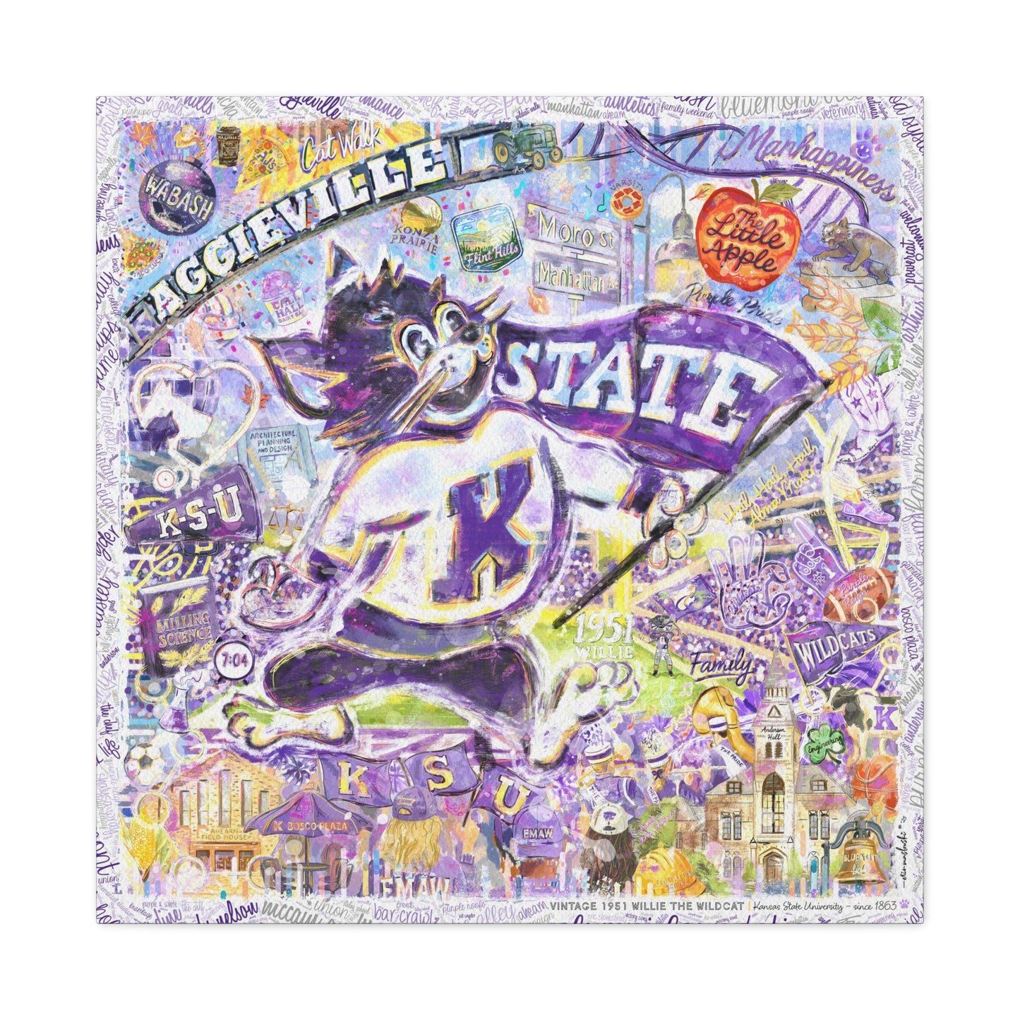 Kansas State 1951 Willie the Wildcat - Bill Snyder Family Stadium