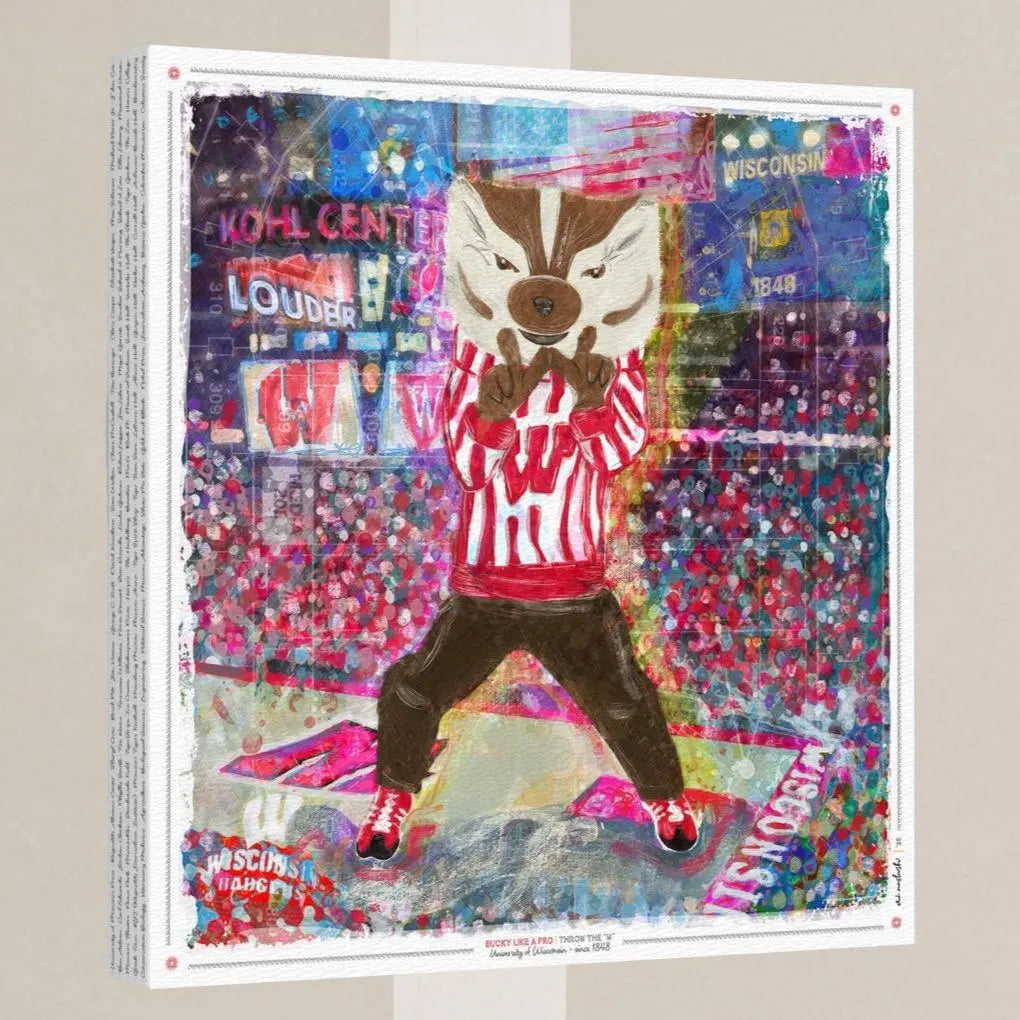 UW Bucky Badger Kohl Center Art: Wisconsin Canvas Print