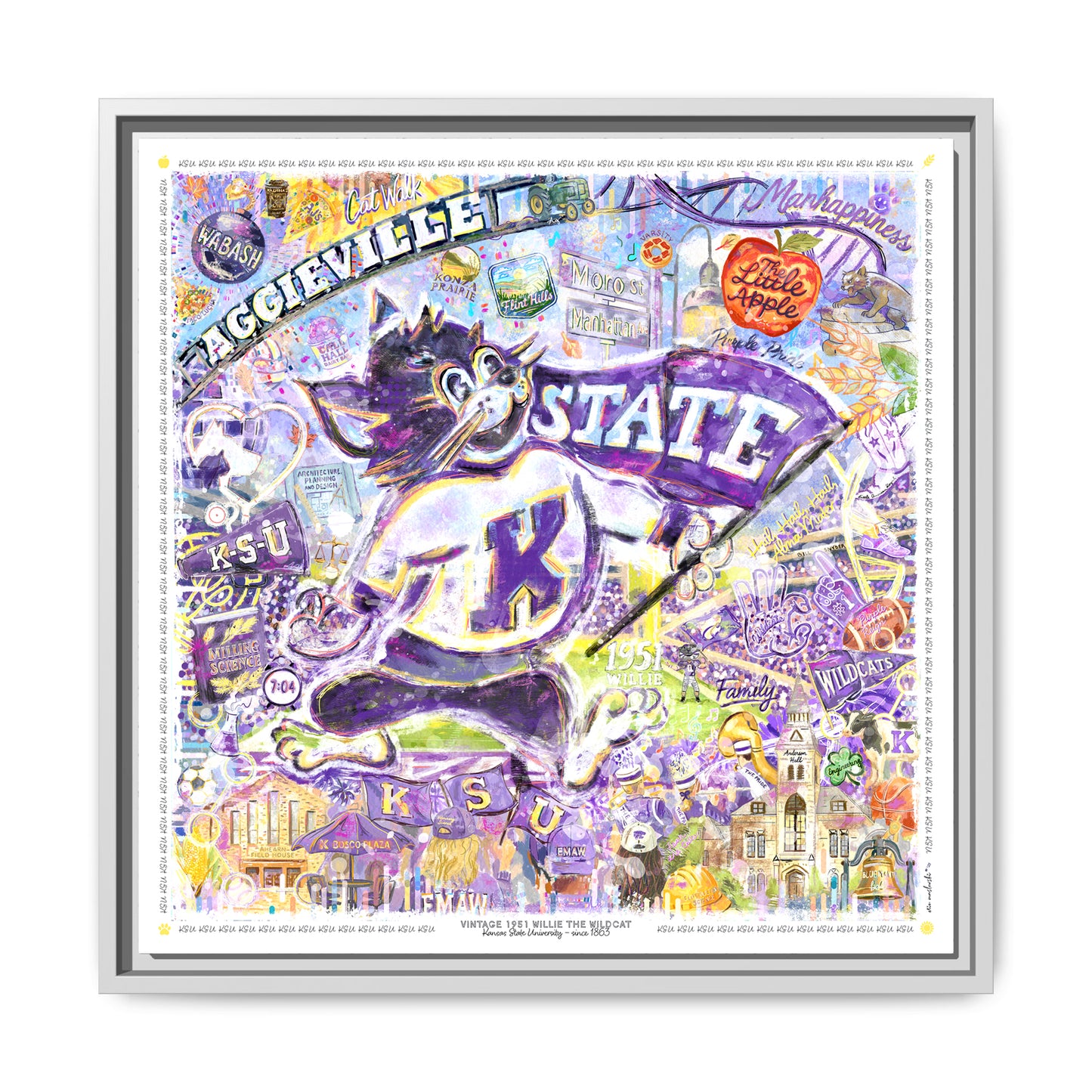 Kansas State 1951 Willie the Wildcat - Bill Snyder Family Stadium