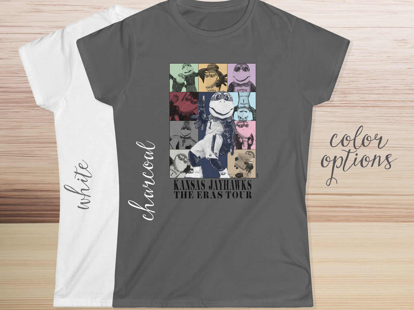 SOLD OUT: Women Fitted Kansas Jayhawks The Eras Tour Tee | Junior Women Sizing | Very Fitted | T-shirt | Jayhawk Era