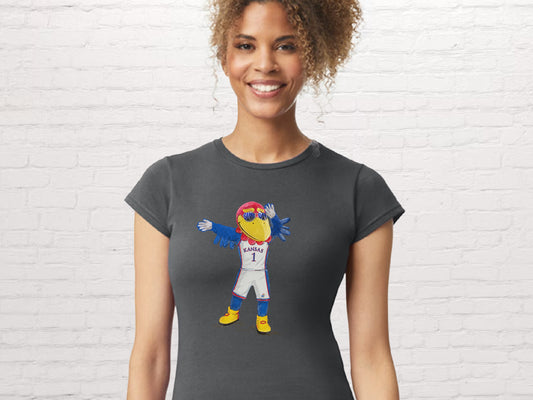 Women Kansas Game Day Jayhawks tees | Wave the Wheat | t-shirt | Junior Women Sizing | Fitted | Illustration