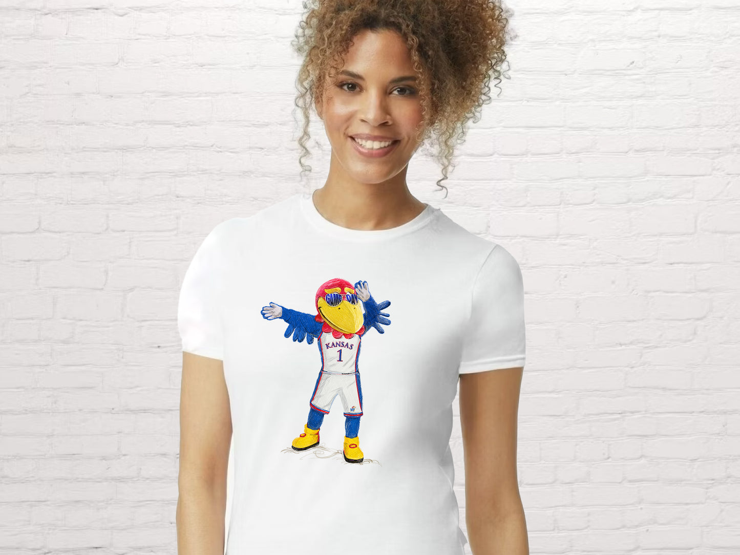 Women Kansas Game Day Jayhawks tees | Wave the Wheat | t-shirt | Junior Women Sizing | Fitted | Illustration