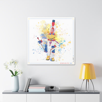 KU Jayhawk Lead Band Art: University of Kansas Canvas Print