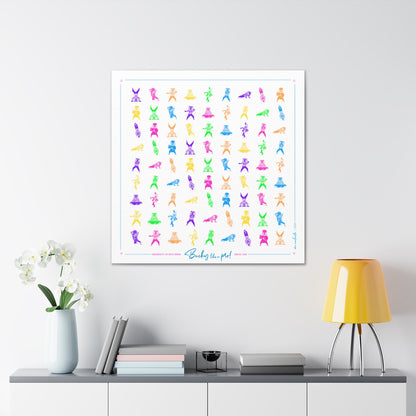 UW Bucky Pattern Bright Art: Wisconsin Canvas Print