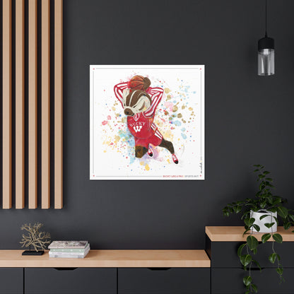 UW Bucky Badger Basketball Art: Wisconsin Sports Nut Canvas Print