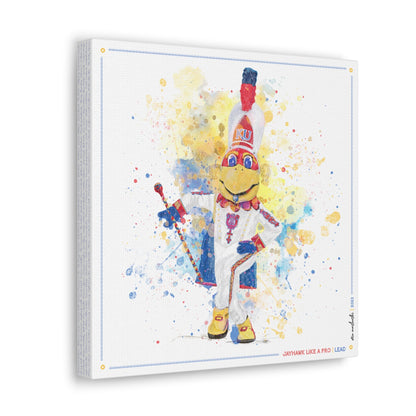 KU Jayhawk Lead Band Art: University of Kansas Canvas Print