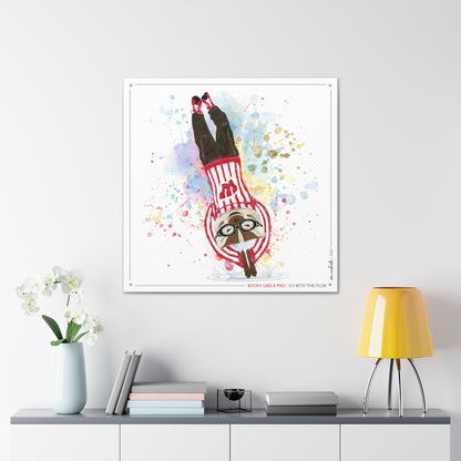 UW Bucky Badger Go with the Flow Art: Wisconsin Diving Canvas Print