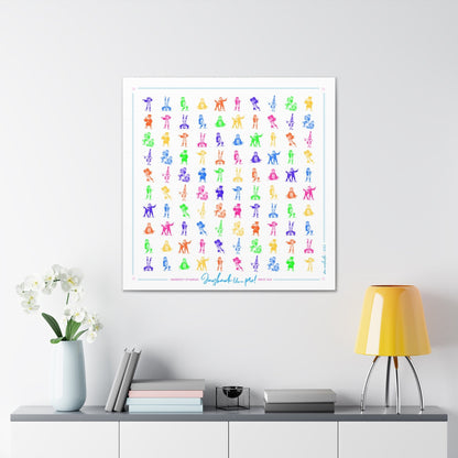 KU Jayhawk Pattern Art: Kansas Bright Canvas Print