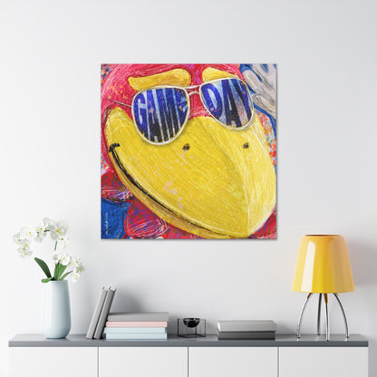 KU Jayhawk Game Day Close Up Art: University of Kansas Canvas Print