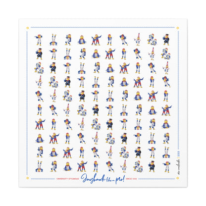 KU Kansas Jayhawks Pattern Art: KU Gift, Graduation Canvas