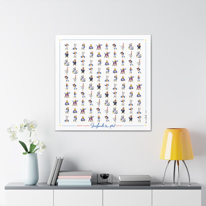 KU Kansas Jayhawks Pattern Art: KU Gift, Graduation Canvas